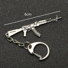 Load image into Gallery viewer, PUBG Keychain Playerunknowns Battlegrounds Backpack Armor Helmet Pan 98k Flare Gun Keyring Key Chain Ring Army Jewelry Wholesale