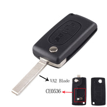 Load image into Gallery viewer, KEYYOU Remote key Case for Peugeot 207 307 308 407 607 807 For Citroen C2 C3 C4 C5 C6 Flip Folding Car Key shell 2/3/4 Buttons