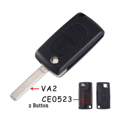 Load image into Gallery viewer, KEYYOU Remote key Case for Peugeot 207 307 308 407 607 807 For Citroen C2 C3 C4 C5 C6 Flip Folding Car Key shell 2/3/4 Buttons