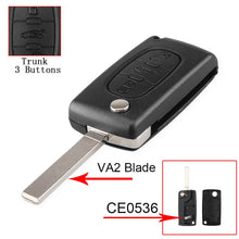 Load image into Gallery viewer, KEYYOU Remote key Case for Peugeot 207 307 308 407 607 807 For Citroen C2 C3 C4 C5 C6 Flip Folding Car Key shell 2/3/4 Buttons