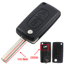 Load image into Gallery viewer, jingyuqin Car Key Shell HU83 CE0536/523 For Peugeot 107 207 307 407 308 408 Partner Citroen C3 C4 C5 C6 Berlingo Picasso Xsara