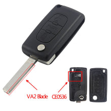 Load image into Gallery viewer, jingyuqin Car Key Shell HU83 CE0536/523 For Peugeot 107 207 307 407 308 408 Partner Citroen C3 C4 C5 C6 Berlingo Picasso Xsara