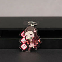 Load image into Gallery viewer, Demon Slayer:Kimetsu no Yaiba Two-sided Acrylic Keychain Cosplay Anime Pendant Keyring Key Chains
