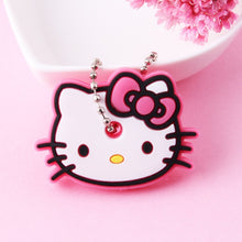 Load image into Gallery viewer, Cute Cartoon Keychain Silicone Stitch Protective Key Case Cover for Key Control Dust Cap Holder Gift Women Key Chain