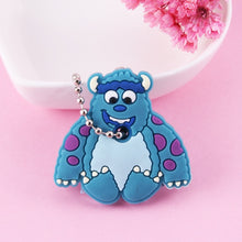 Load image into Gallery viewer, Cute Cartoon Keychain Silicone Stitch Protective Key Case Cover for Key Control Dust Cap Holder Gift Women Key Chain