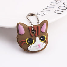 Load image into Gallery viewer, Cute Cartoon Keychain Silicone Stitch Protective Key Case Cover for Key Control Dust Cap Holder Gift Women Key Chain
