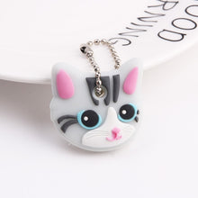 Load image into Gallery viewer, Cute Cartoon Keychain Silicone Stitch Protective Key Case Cover for Key Control Dust Cap Holder Gift Women Key Chain