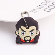 Load image into Gallery viewer, Cute Cartoon Keychain Silicone Stitch Protective Key Case Cover for Key Control Dust Cap Holder Gift Women Key Chain