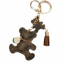 Load image into Gallery viewer, New Fashion Keychain Cute Style Bear Faux Leather Tassel Simple Decor Bag Pendant Car Key Hanging Accessories Gift Drop Shipping