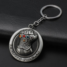 Load image into Gallery viewer, 2019 Marvel The Avengers Keychain Thor's Hammer Thanos Gauntlet Captain America Shield Hulk Batman Mask Key Ring Wholesale