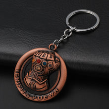 Load image into Gallery viewer, 2019 Marvel The Avengers Keychain Thor's Hammer Thanos Gauntlet Captain America Shield Hulk Batman Mask Key Ring Wholesale