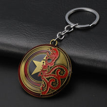 Load image into Gallery viewer, 2019 Marvel The Avengers Keychain Thor's Hammer Thanos Gauntlet Captain America Shield Hulk Batman Mask Key Ring Wholesale