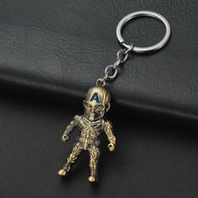 Load image into Gallery viewer, 2019 Marvel The Avengers Keychain Thor's Hammer Thanos Gauntlet Captain America Shield Hulk Batman Mask Key Ring Wholesale