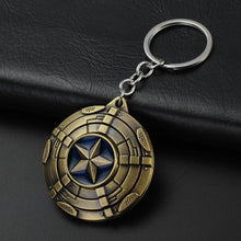 Load image into Gallery viewer, 2019 Marvel The Avengers Keychain Thor's Hammer Thanos Gauntlet Captain America Shield Hulk Batman Mask Key Ring Wholesale