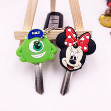 Load image into Gallery viewer, 2Pcs/set Cute Cartoon Protective Silicone Keychain For Women/Man Key Cover Key Caps Key Ring Key Holder Kids Gift Key chains