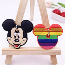 Load image into Gallery viewer, 2Pcs/set Cute Cartoon Protective Silicone Keychain For Women/Man Key Cover Key Caps Key Ring Key Holder Kids Gift Key chains