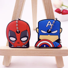 Load image into Gallery viewer, 2Pcs/set Cute Cartoon Protective Silicone Keychain For Women/Man Key Cover Key Caps Key Ring Key Holder Kids Gift Key chains