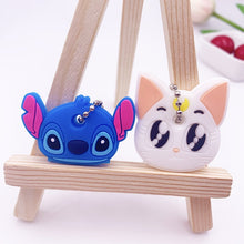 Load image into Gallery viewer, 2Pcs/set Cute Cartoon Protective Silicone Keychain For Women/Man Key Cover Key Caps Key Ring Key Holder Kids Gift Key chains