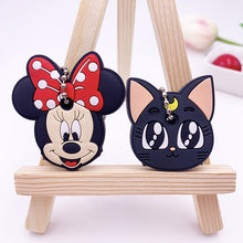 Load image into Gallery viewer, 2Pcs/set Cute Cartoon Protective Silicone Keychain For Women/Man Key Cover Key Caps Key Ring Key Holder Kids Gift Key chains