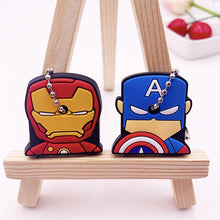 Load image into Gallery viewer, 2Pcs/set Cute Cartoon Protective Silicone Keychain For Women/Man Key Cover Key Caps Key Ring Key Holder Kids Gift Key chains