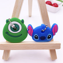 Load image into Gallery viewer, 2Pcs/set Cute Cartoon Protective Silicone Keychain For Women/Man Key Cover Key Caps Key Ring Key Holder Kids Gift Key chains