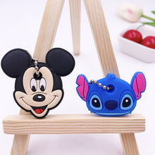 Load image into Gallery viewer, 2Pcs/set Cute Cartoon Protective Silicone Keychain For Women/Man Key Cover Key Caps Key Ring Key Holder Kids Gift Key chains