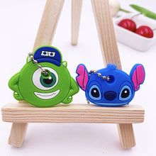 Load image into Gallery viewer, 2Pcs/set Cute Cartoon Protective Silicone Keychain For Women/Man Key Cover Key Caps Key Ring Key Holder Kids Gift Key chains