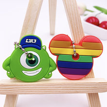 Load image into Gallery viewer, 2Pcs/set Cute Cartoon Protective Silicone Keychain For Women/Man Key Cover Key Caps Key Ring Key Holder Kids Gift Key chains