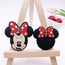 Load image into Gallery viewer, 2Pcs/set Cute Cartoon Protective Silicone Keychain For Women/Man Key Cover Key Caps Key Ring Key Holder Kids Gift Key chains