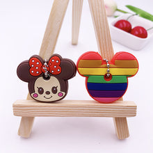 Load image into Gallery viewer, 2Pcs/set Cute Cartoon Protective Silicone Keychain For Women/Man Key Cover Key Caps Key Ring Key Holder Kids Gift Key chains