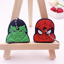 Load image into Gallery viewer, 2Pcs/set Cute Cartoon Protective Silicone Keychain For Women/Man Key Cover Key Caps Key Ring Key Holder Kids Gift Key chains
