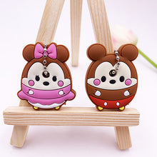 Load image into Gallery viewer, 2Pcs/set Cute Cartoon Protective Silicone Keychain For Women/Man Key Cover Key Caps Key Ring Key Holder Kids Gift Key chains