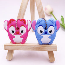 Load image into Gallery viewer, 2Pcs/set Cute Cartoon Protective Silicone Keychain For Women/Man Key Cover Key Caps Key Ring Key Holder Kids Gift Key chains