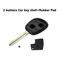Load image into Gallery viewer, OkeyTech Remote Car Key Shell Case 2/3 BTN For Toyota Yaris Prado Tarago Camry Corolla TOY43 Blade +Rubber Button Pad +Switches