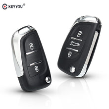 Load image into Gallery viewer, KEYYOU CE0523 2/3 BT Filp Remote Car Key Shell Case For Peugeot 306 407 807 Partner For Citroen C2 C4 C5 C6 C8 Berlingo Picasso