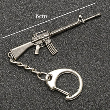Load image into Gallery viewer, PUBG Keychain Playerunknowns Battlegrounds Backpack Armor Helmet Pan 98k Flare Gun Keyring Key Chain Ring Army Jewelry Wholesale
