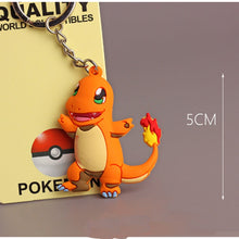 Load image into Gallery viewer, 3D Anime Pokemon Go Key Ring Pikachu Keychain Pocket Monsters Key Holder Pendant Mini Charmander Squirtle Eevee Vulpix Figures
