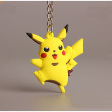 Load image into Gallery viewer, 3D Anime Pokemon Go Key Ring Pikachu Keychain Pocket Monsters Key Holder Pendant Mini Charmander Squirtle Eevee Vulpix Figures
