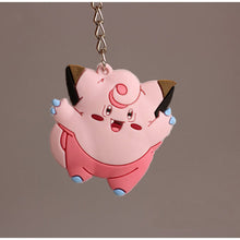 Load image into Gallery viewer, 3D Anime Pokemon Go Key Ring Pikachu Keychain Pocket Monsters Key Holder Pendant Mini Charmander Squirtle Eevee Vulpix Figures
