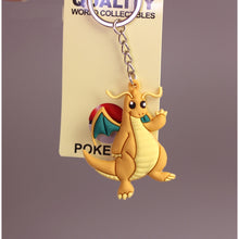 Load image into Gallery viewer, 3D Anime Pokemon Go Key Ring Pikachu Keychain Pocket Monsters Key Holder Pendant Mini Charmander Squirtle Eevee Vulpix Figures
