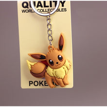 Load image into Gallery viewer, 3D Anime Pokemon Go Key Ring Pikachu Keychain Pocket Monsters Key Holder Pendant Mini Charmander Squirtle Eevee Vulpix Figures
