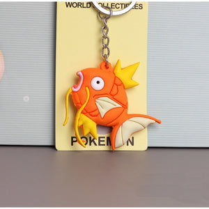 3D Anime Pokemon Go Key Ring Pikachu Keychain Pocket Monsters Key Holder Pendant Mini Charmander Squirtle Eevee Vulpix Figures