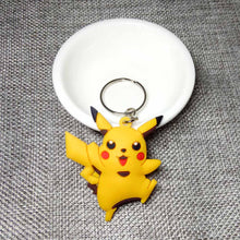 Load image into Gallery viewer, 3D Anime Pokemon Go Key Ring Pikachu Keychain Pocket Monsters Key Holder Pendant Mini Charmander Squirtle Eevee Vulpix Figures
