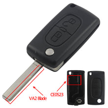 Load image into Gallery viewer, jingyuqin Car Key Shell HU83 CE0536/523 For Peugeot 107 207 307 407 308 408 Partner Citroen C3 C4 C5 C6 Berlingo Picasso Xsara
