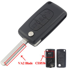 Load image into Gallery viewer, jingyuqin Car Key Shell HU83 CE0536/523 For Peugeot 107 207 307 407 308 408 Partner Citroen C3 C4 C5 C6 Berlingo Picasso Xsara
