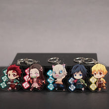 Load image into Gallery viewer, Demon Slayer:Kimetsu no Yaiba Two-sided Acrylic Keychain Cosplay Anime Pendant Keyring Key Chains
