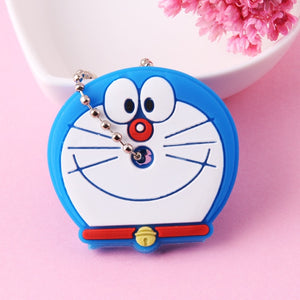 Cute Cartoon Keychain Silicone Stitch Protective Key Case Cover for Key Control Dust Cap Holder Gift Women Key Chain