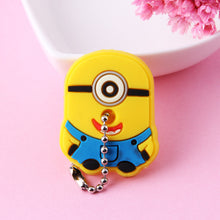 Load image into Gallery viewer, Cute Cartoon Keychain Silicone Stitch Protective Key Case Cover for Key Control Dust Cap Holder Gift Women Key Chain
