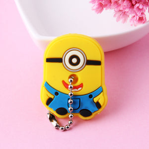 Cute Cartoon Keychain Silicone Stitch Protective Key Case Cover for Key Control Dust Cap Holder Gift Women Key Chain