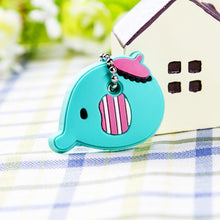 Load image into Gallery viewer, Cute Cartoon Keychain Silicone Stitch Protective Key Case Cover for Key Control Dust Cap Holder Gift Women Key Chain
